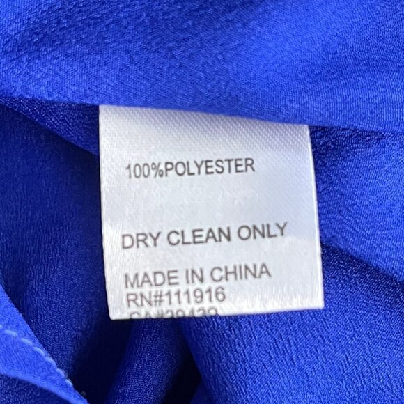 Yumi Kim Floral Romper Small VNeck Short Sleeve Belted Dodger Blue - Picture 13 of 13